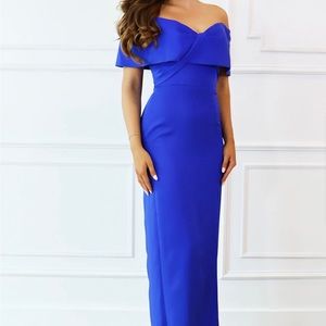 Nwot Rene the label royal blue dress Sz 6